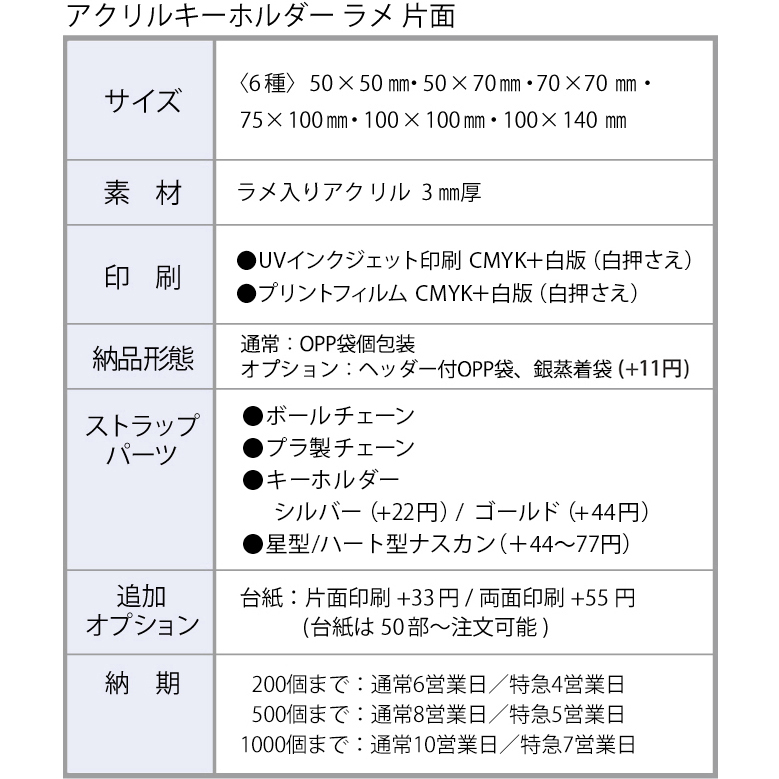アクリルキーホルダー ラメ | アクリルキーホルダー・アクリルスタンド