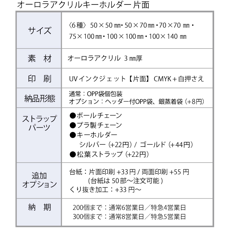 オーロラアクリルキーホルダー