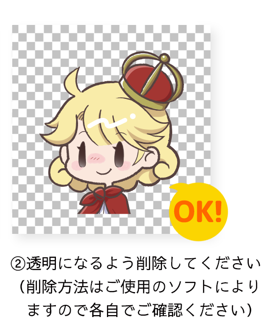 透明になるよう削除